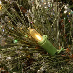 4 ft. Pre-Lit Glittery Bristle Tree with Clear Lights