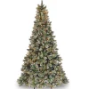 9 ft. Pre-Lit Glittery Bristle Pine Tree with Clear Lights