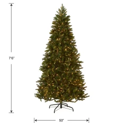 7.5 ft. Pre-Lit Grande Fir Medium Tree with Clear Lights