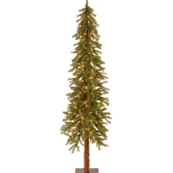 6 ft. Pre-Lit Hickory Cedar Tree with Clear Lights
