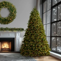 10 ft. Pre-Lit Jersey Fraser Fir Medium Tree with Dual Color LED Lights