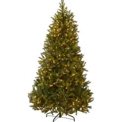 6.5 ft. Pre-Lit Jersey Fraser Fir Medium Tree with Dual Color LED Lights