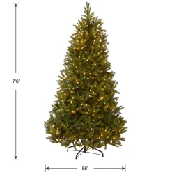 7.5 ft. Pre-Lit Jersey Fraser Fir Medium Tree with Dual Color LED Lights