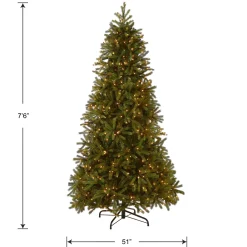 7.5 ft. Pre-Lit Jersey Fraser Fir Slim Tree with Clear Lights