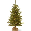 4 ft. Pre-Lit Kensington Fir Tree in a Burlap Sack with Clear Lights