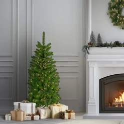 4.5 ft. Pre-Lit Kingswood Fir Pencil Tree with Clear Lights