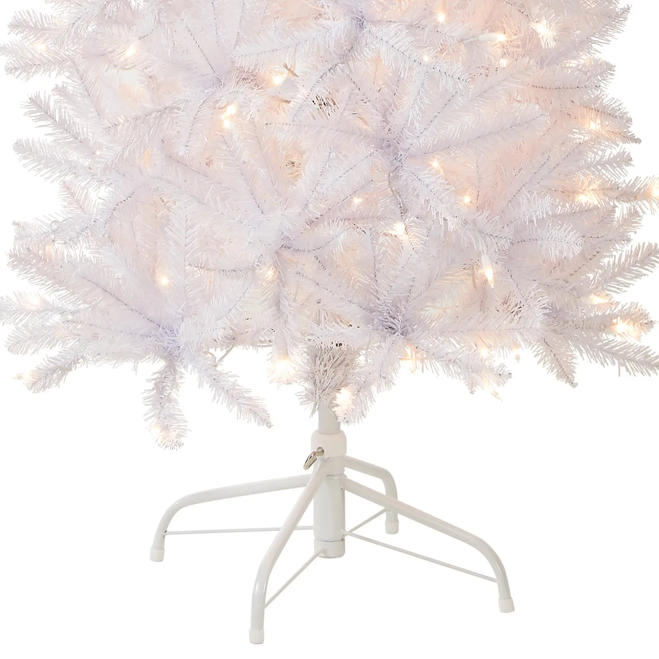 7 ft. Pre-Lit Kingswood Fir White Pencil Tree with Clear Lights