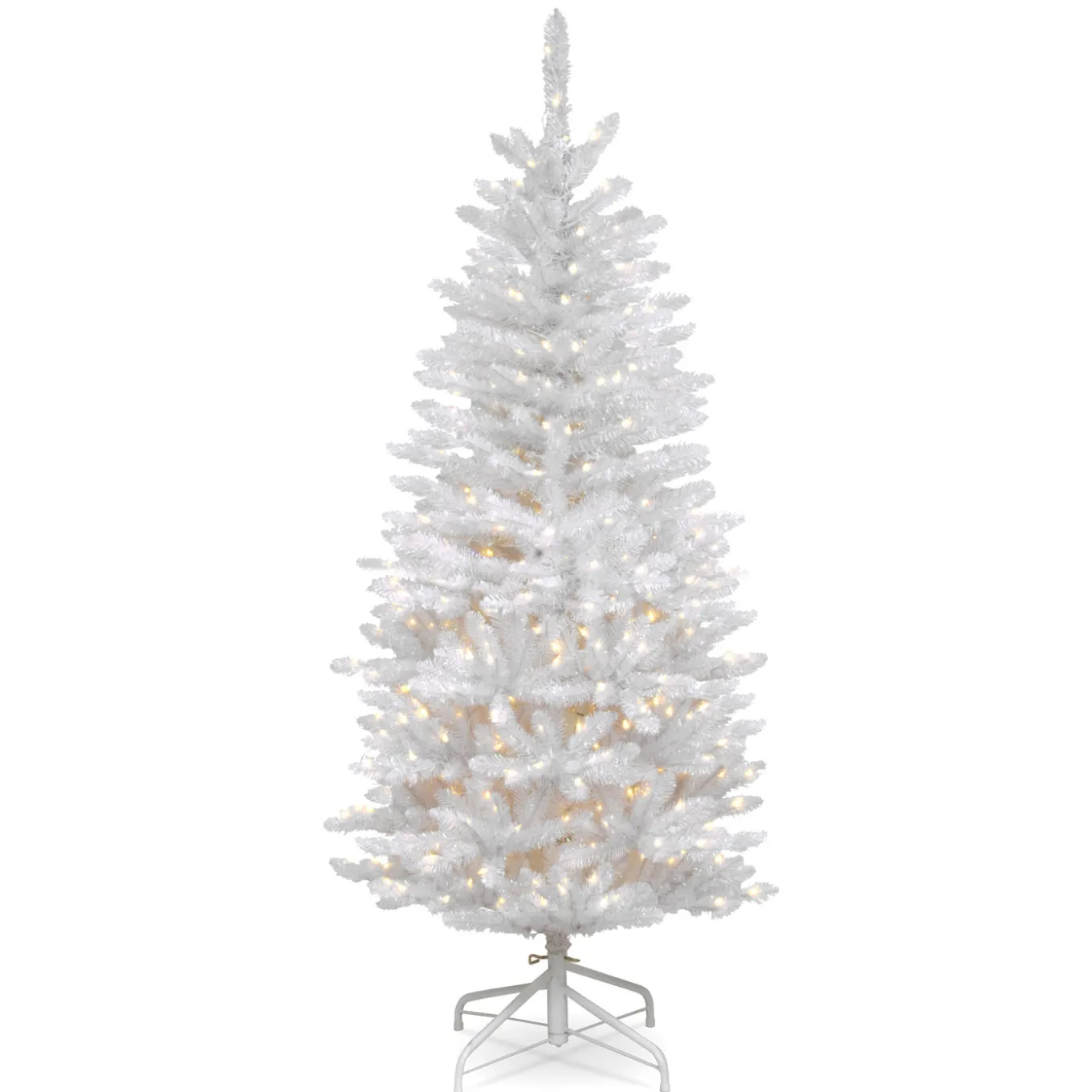 4.5 ft. Pre-Lit Kingswood Fir White Pencil Tree with Clear Lights