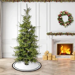 10 ft. Pre-Lit Lark Pine Feel Real Medium Tree with Warm White LED Rice Lights