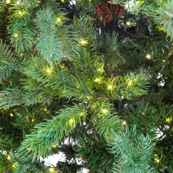 10 ft. Pre-Lit Lark Pine Feel Real Medium Tree with Warm White LED Rice Lights