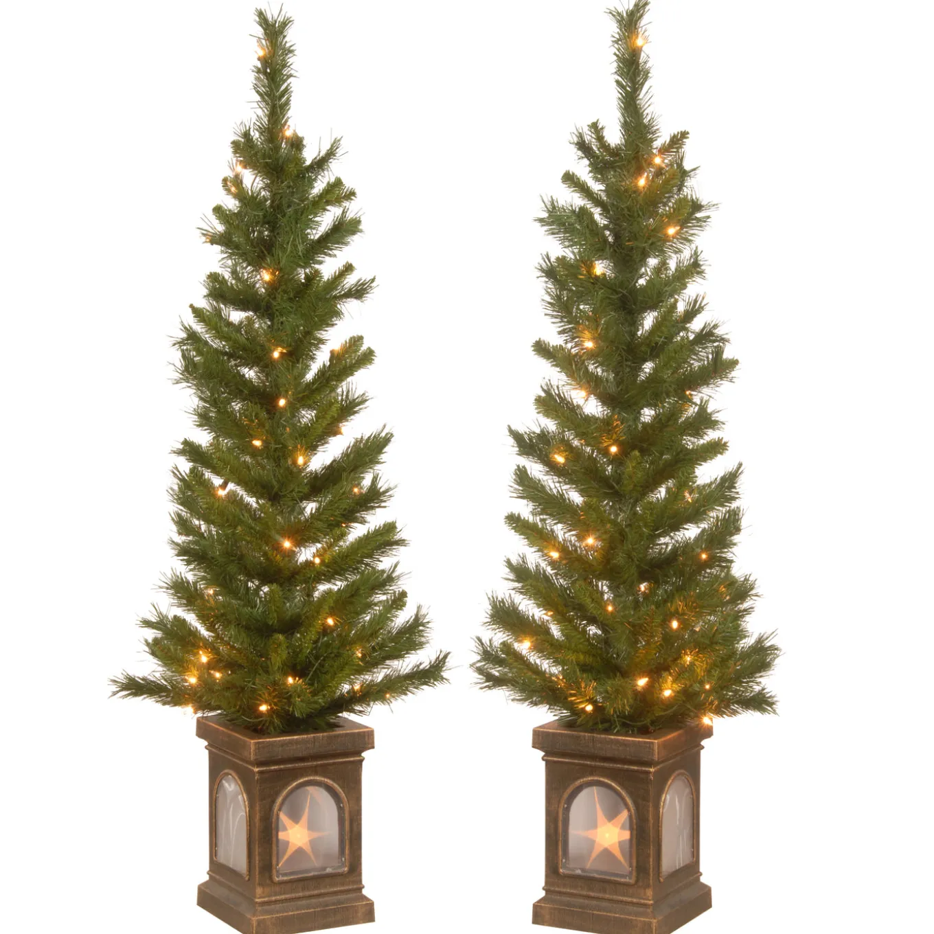 4 ft. Pre-Lit Leigh Valley Tree Set with Clear Lights