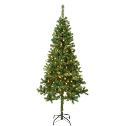 6 ft. Pre-Lit Linden Spruce Tree with Warm White LED Lights