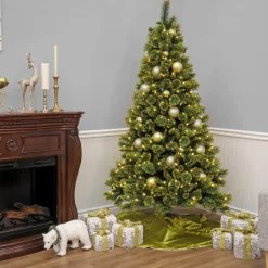 7 ft. Pre-Lit Maine Pine Tree with LED Lights