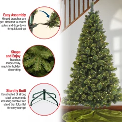 7 ft. Pre-Lit Maine Pine Tree with LED Lights