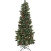 6.5 ft. Pre-Lit Meadowlark Pencil Tree with Clear Lights