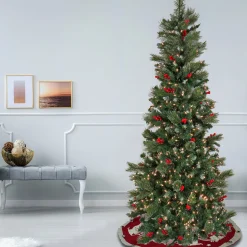 6.5 ft. Pre-Lit Meadowlark Pencil Tree with Clear Lights