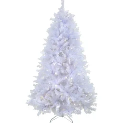 7.5 ft. Pre-Lit Millville White Tree with PowerConnect Warm White LED Lights