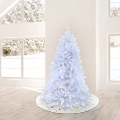 9 ft. Pre-Lit Millville White Tree with PowerConnect Warm White LED Lights