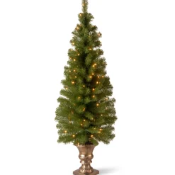 5 ft. Pre-Lit Montclair Spruce Slim Tree with Clear Lights