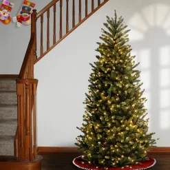 9 ft. Pre-Lit Natural Fraser Fir Slim Tree with Clear Lights