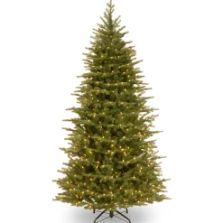 6.5 ft. Pre-Lit Nordic Spruce Slim Tree with Clear Lights