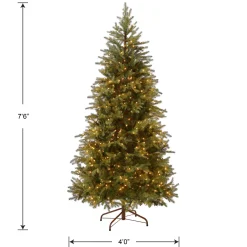 7.5 ft. Pre-Lit Nordic Spruce Slim Tree with Clear Lights