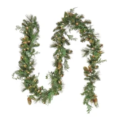 9 ft. Pre-Lit North Conway Garland with Clear Lights
