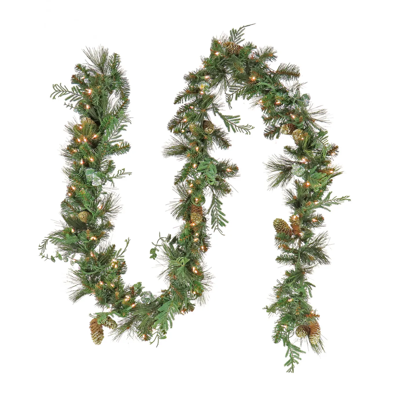 9 ft. Pre-Lit North Conway Garland with LED Lights