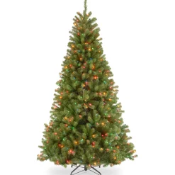 6.5 ft. Pre-Lit North Valley Spruce Tree with Multicolor Lights