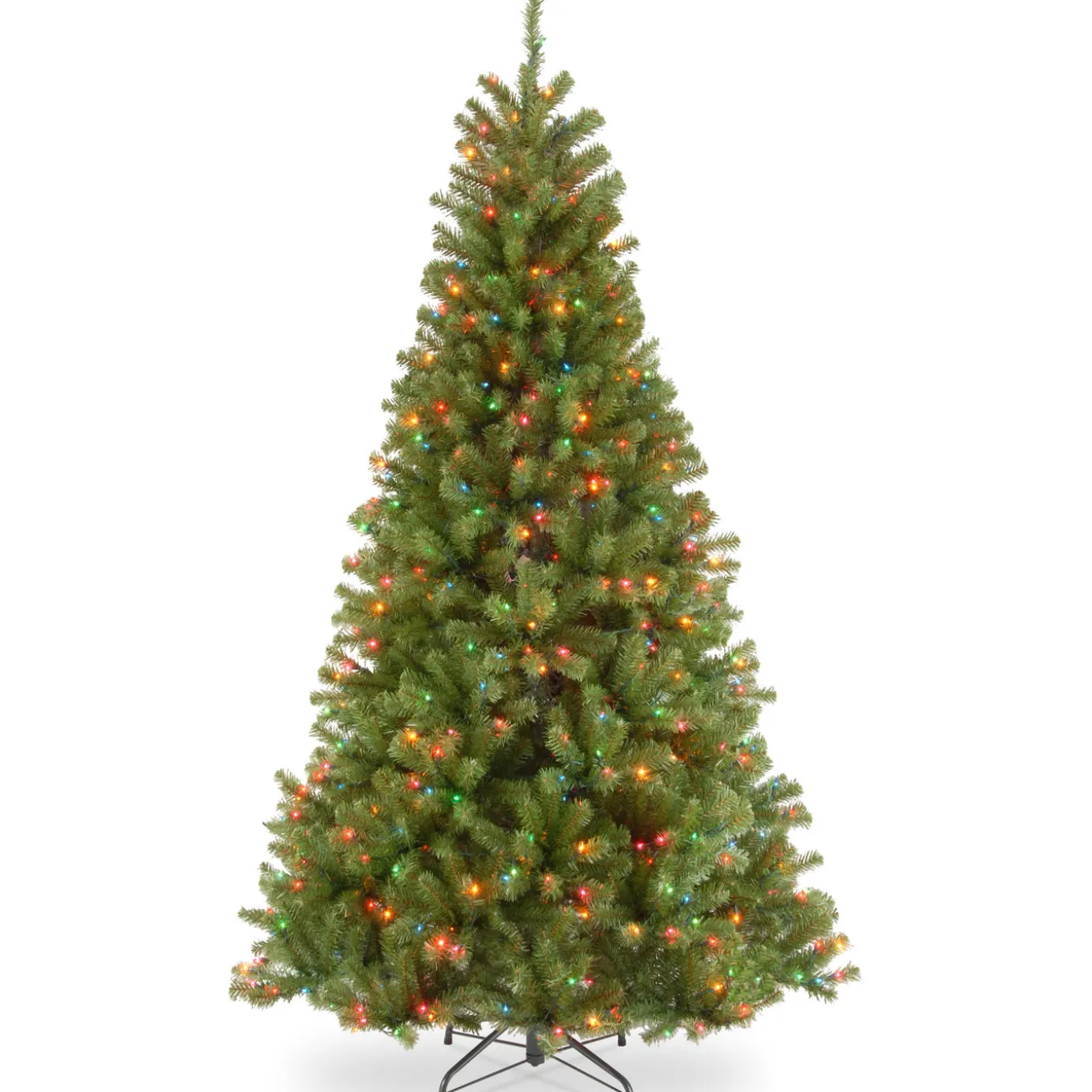 7 ft. Pre-Lit North Valley Spruce Tree with Multicolor Lights