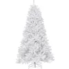 7.5 ft. Pre-Lit North Valley Spruce White Tree with Clear Lights