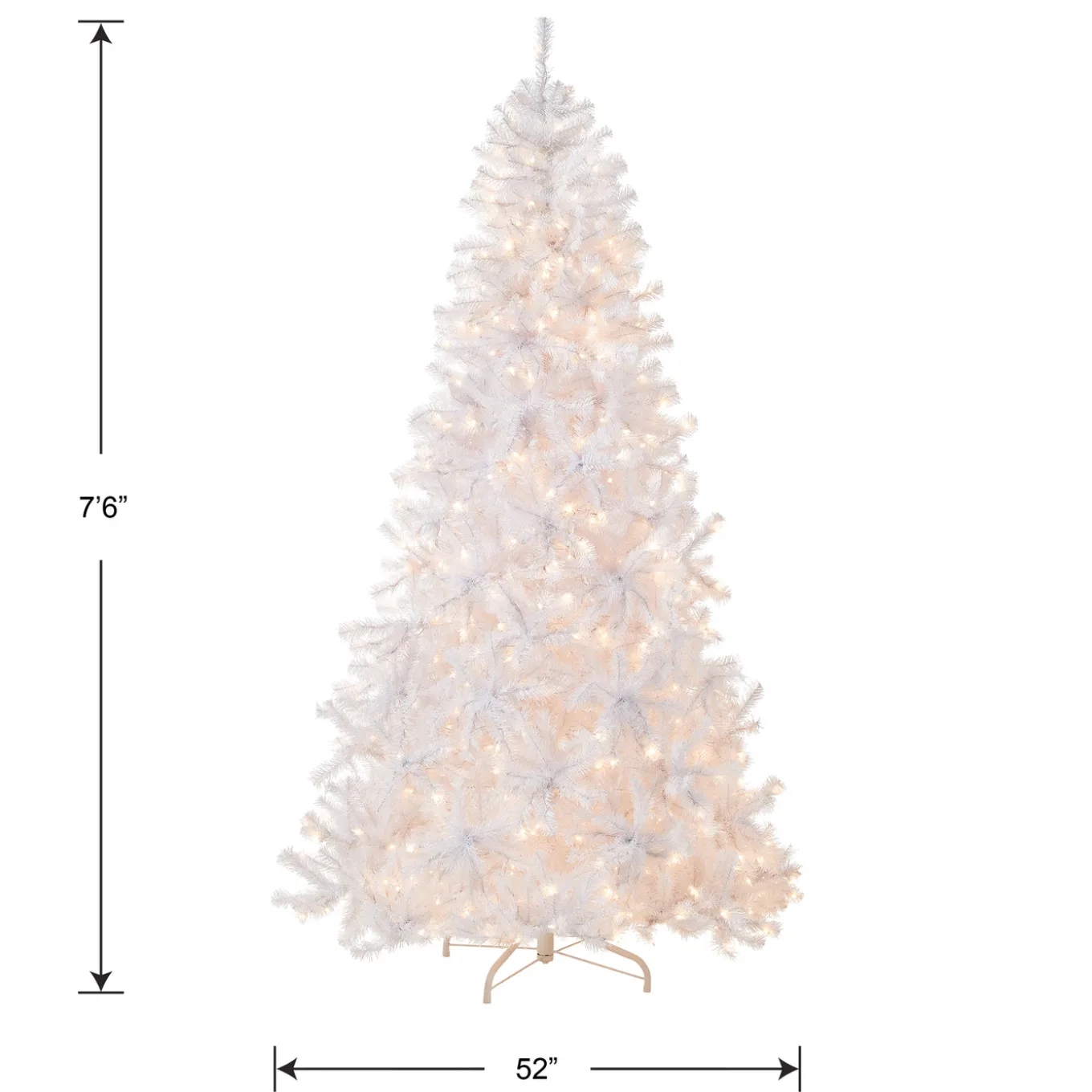 7.5 ft. Pre-Lit North Valley Spruce White Tree with Clear Lights