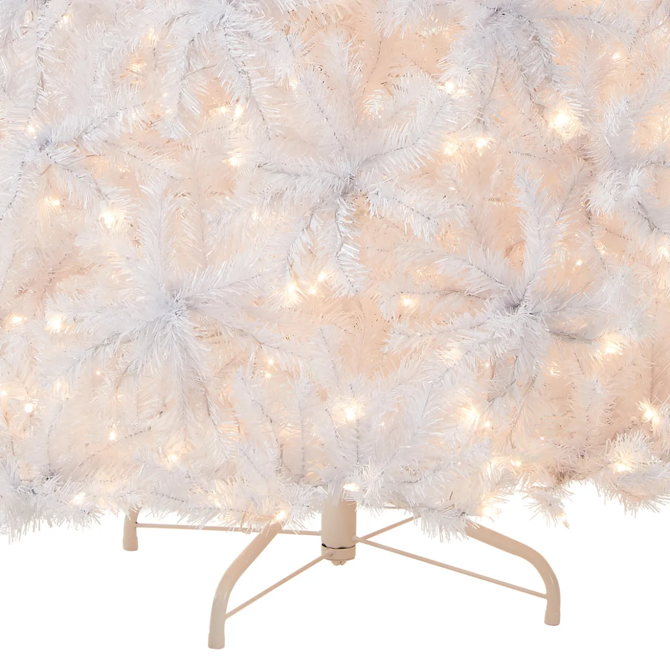 7.5 ft. Pre-Lit North Valley Spruce White Tree with Clear Lights