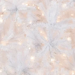 9 ft. Pre-Lit North Valley Spruce White Tree with Clear Lights