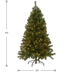 5 ft. Pre-Lit North Valley Spruce Tree with Clear Lights