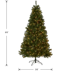 6.5 ft. Pre-Lit North Valley Spruce Tree with Clear Lights