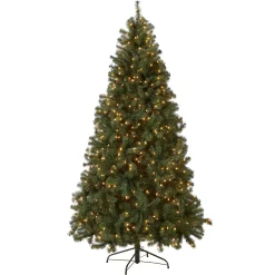 7.5 ft. Pre-Lit North Valley Spruce Blue Tree with Clear Lights