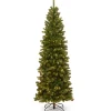 7.5 ft. Pre-Lit North Valley Spruce Pencil Slim Tree with Clear Lights