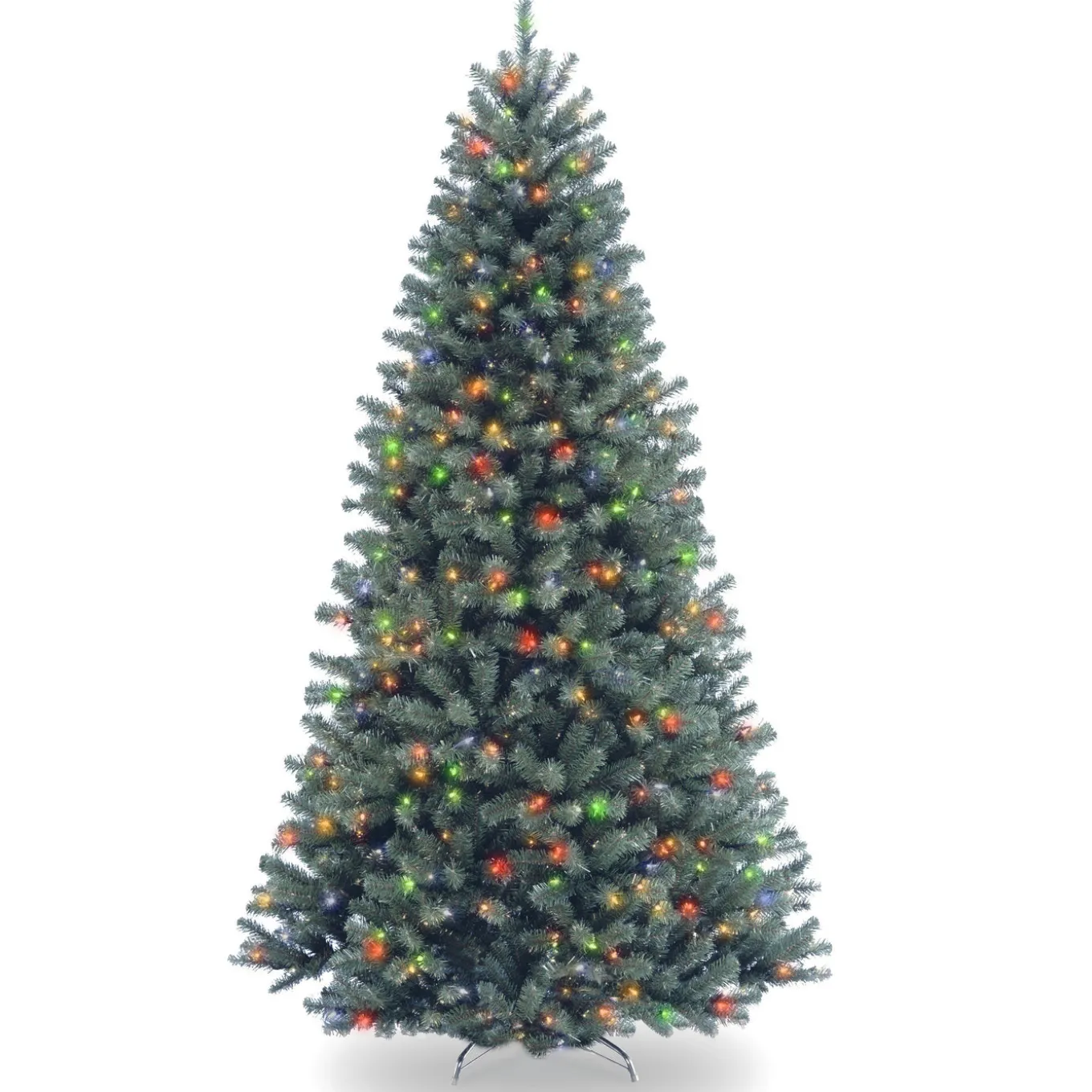 7.5 ft. Pre-Lit North Valley Spruce Blue Tree with Multicolor Lights