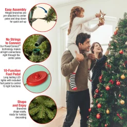 7.5 ft. Pre-Lit North Valley Spruce Tree with PowerConnect Dual Color LED Lights