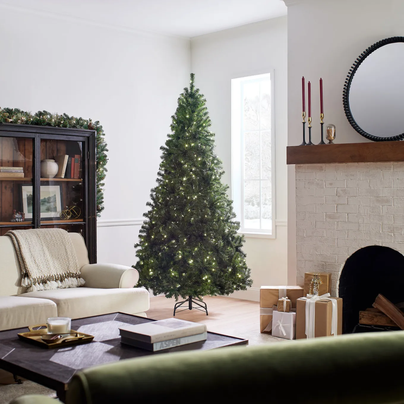 7.5 ft. Pre-Lit North Valley Spruce Tree with PowerConnect Dual Color LED Lights