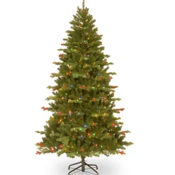 7.5 ft. Pre-Lit Northern Spruce Memory-Shape Tree with PowerConnect Dual Color LED Lights and Music Match