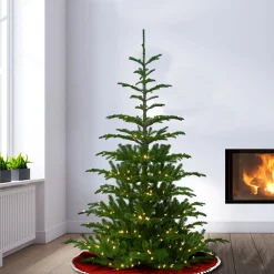 6.5 ft. Pre-Lit Norwegian Spruce Tree with Clear Lights