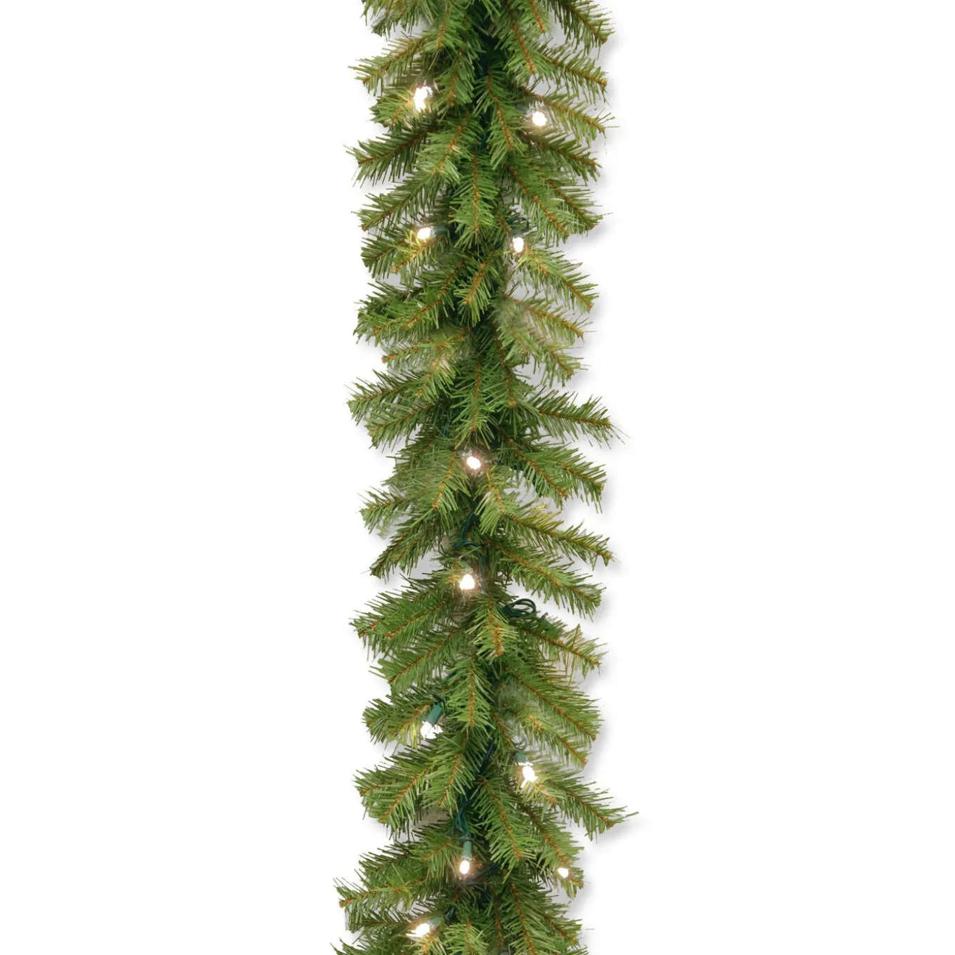9 ft. Pre-Lit Norwood Fir Garland with Warm White LED Lights