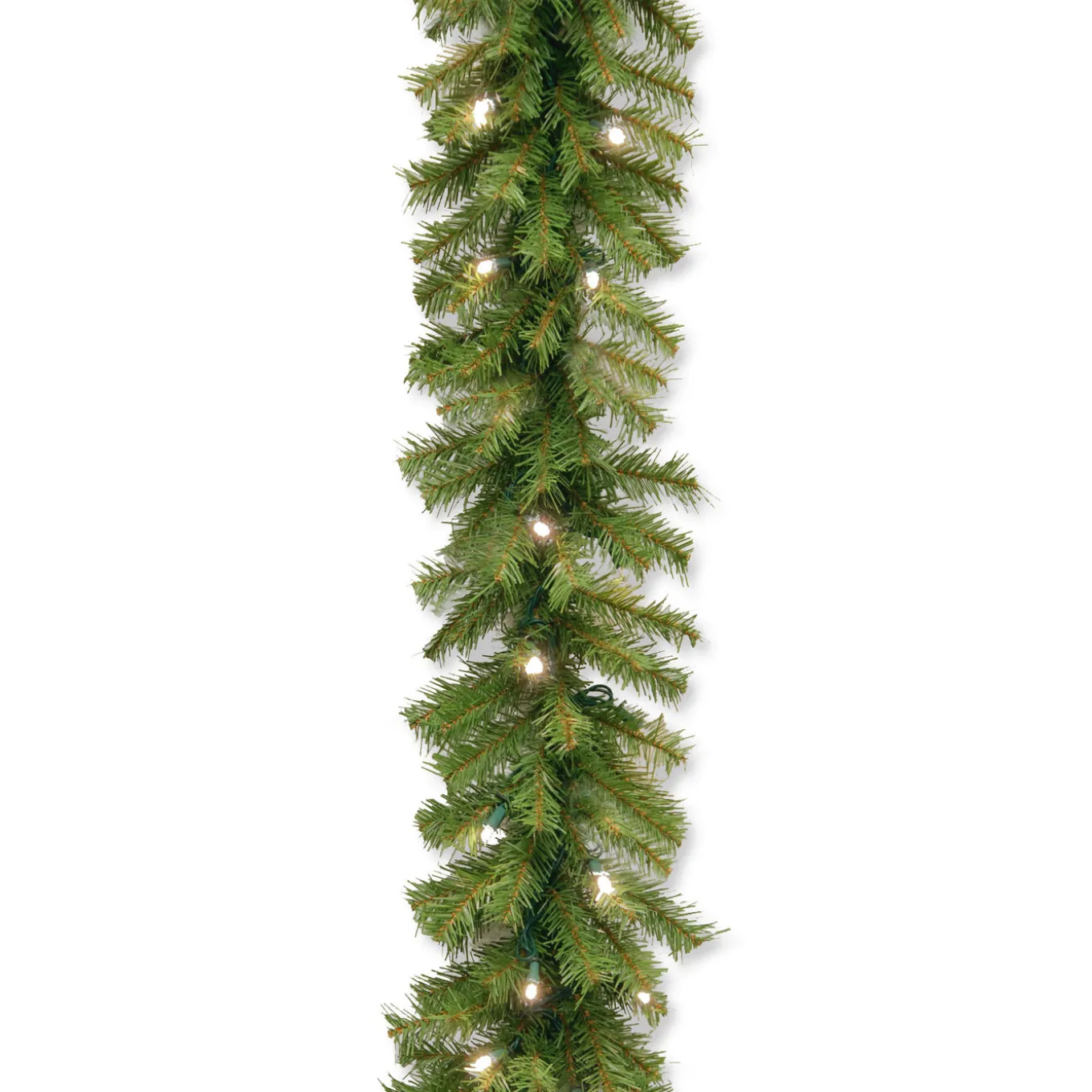 9 ft. Pre-Lit Norwood Fir Garland with Warm White LED Lights
