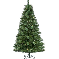 7.5 ft. Pre-Lit Ontaria Pine Tree with LED Lights
