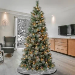 6 ft. Pre-Lit Perry Mixed Pine Tree with Clear Lights