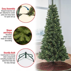 7.5 ft. Pre-Lit Pilchuck Pine Tree with LED Lights