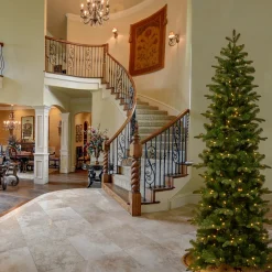 6.5 ft. Pre-Lit Prescott Pencil Slim Tree with Clear Lights