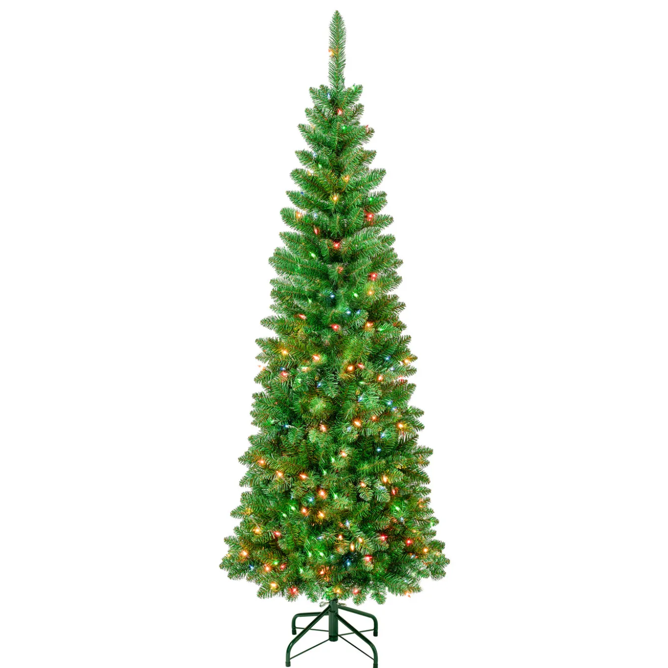 6 ft. Pre-Lit Rowan Slim Tree with Multicolor Lights